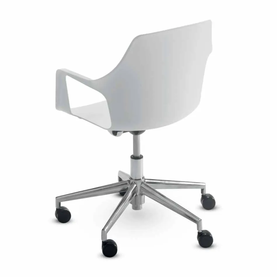 Office Chair in Aluminium and Polypropylene Made in Italy, 2 Pieces - Charis Viadurini