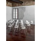 Outdoor Stackable Polypropylene Chairs Made in Italy, 4 Pieces - Claribel Viadurini