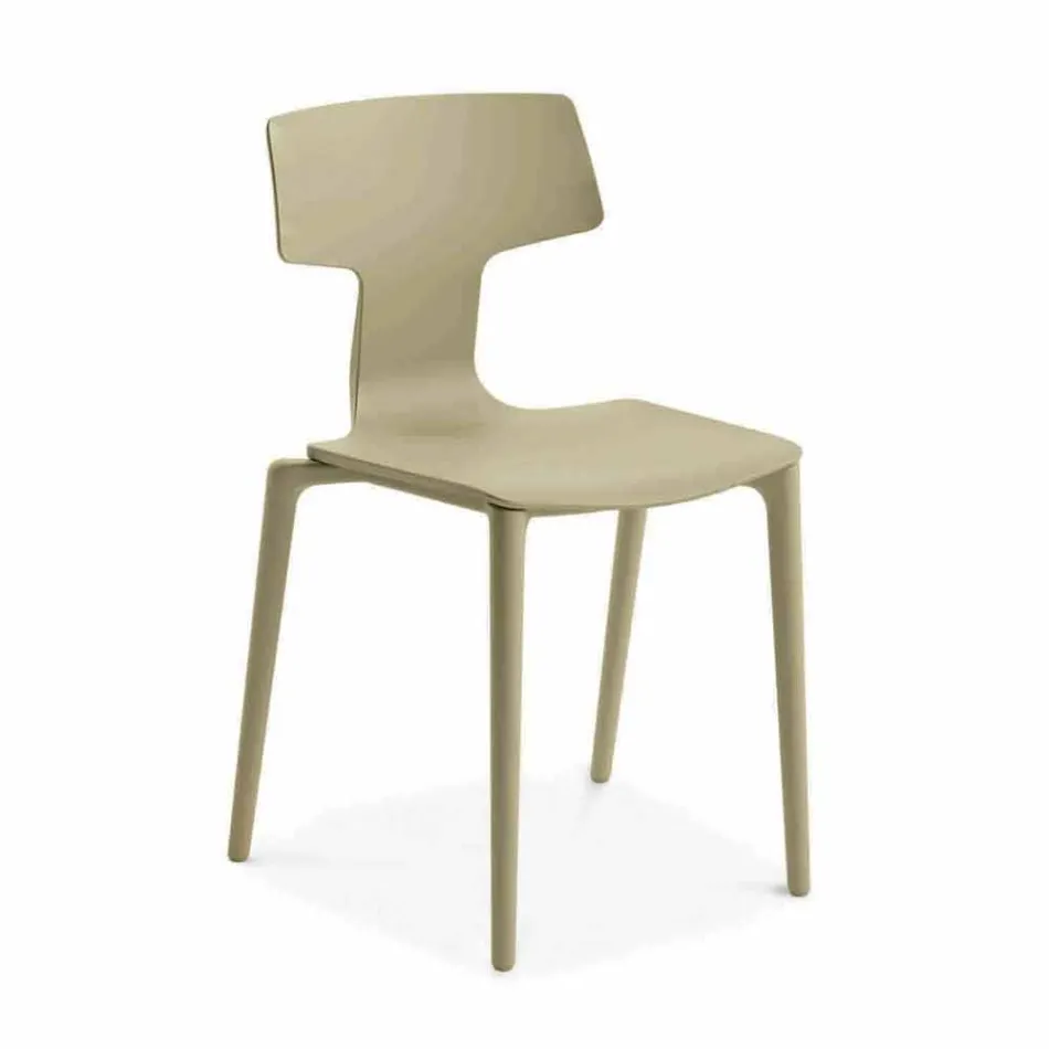 Outdoor Stackable Polypropylene Chairs Made in Italy, 4 Pieces - Claribel Viadurini