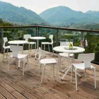 Outdoor Stackable Polypropylene Chairs Made in Italy, 4 Pieces - Claribel Viadurini