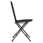 Folding Outdoor Chair in Anthracite Grey Iron 2 Pieces - Baccard Viadurini