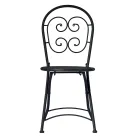 Folding Outdoor Chair in Anthracite Grey Iron 2 Pieces - Baccard Viadurini