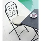 Folding Outdoor Chair in Anthracite Grey Iron 2 Pieces - Baccard Viadurini