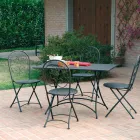 Folding Outdoor Chair in Anthracite Grey Iron 2 Pieces - Baccard Viadurini