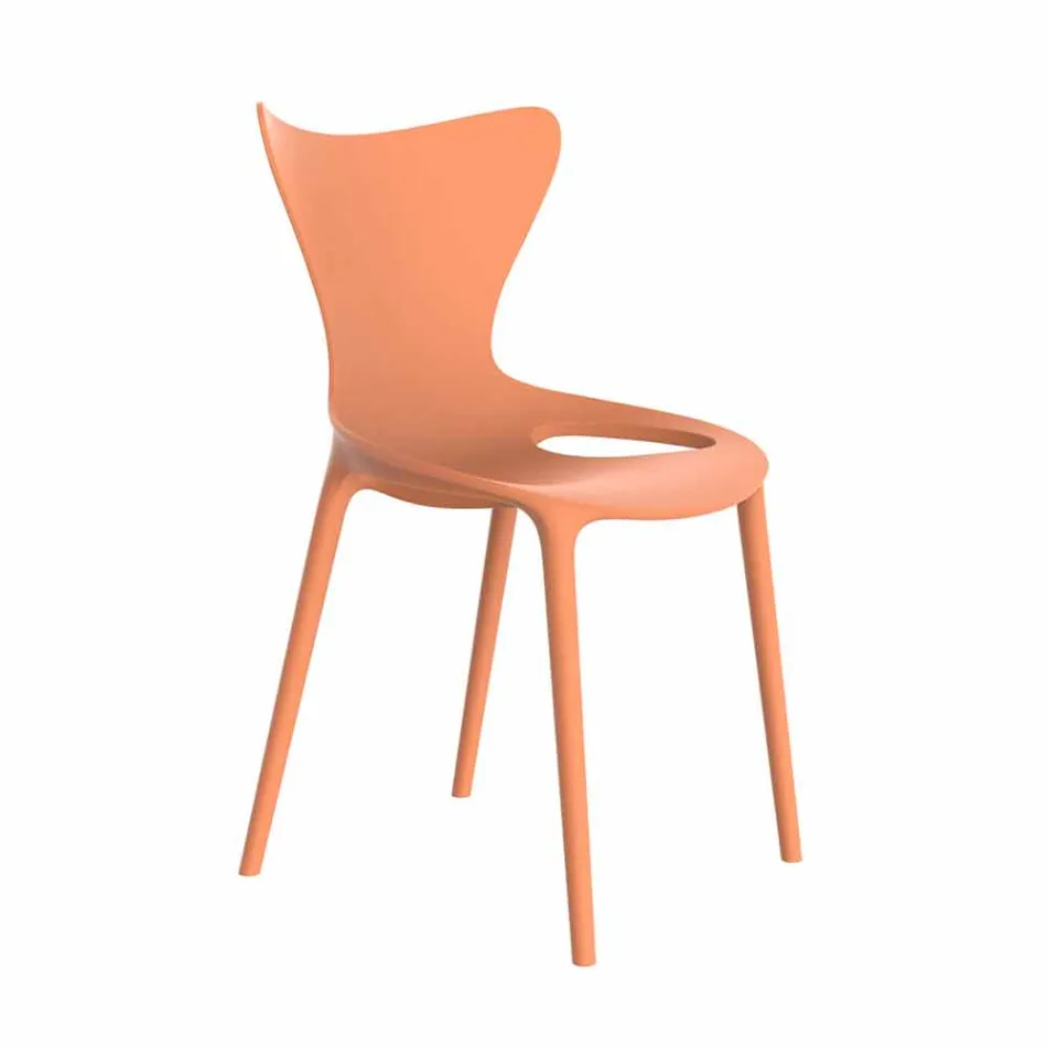 Stackable Design Garden Chairs in Polypropylene 4 Pieces - Love by Vondom Viadurini