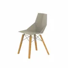 Lounge or Kitchen Chairs in Polypropylene and Wood - Faz Wood by Vondom Viadurini
