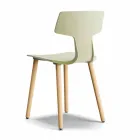 Made in Italy Wood and Polypropylene Dining Chairs, 2 Pieces - Clover Viadurini