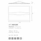 Selene Art &amp; Light applique with texturized panels 140xH75 cm Viadurini