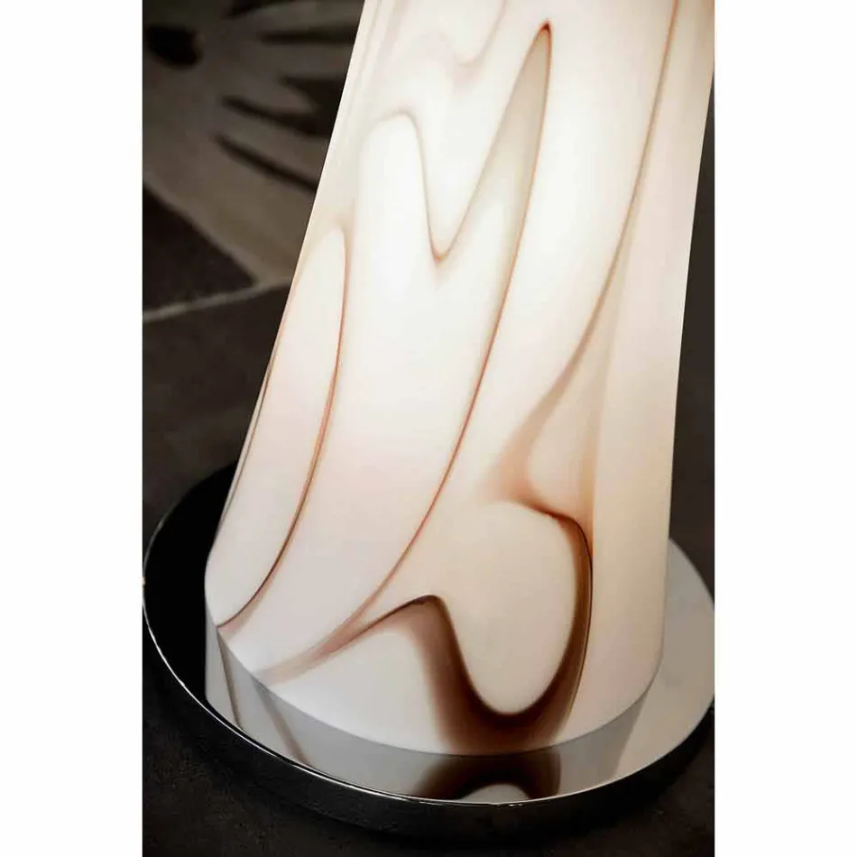 Selene Hourglass blown glass floor lamp Ø36 H175cm Viadurini