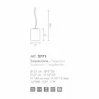 Selene Domino blown glass pendant lamp Ø21 H 27/140 cm Viadurini