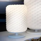 Selene Domino table lamp Ø15 H22cm, hand-blown glass Viadurini