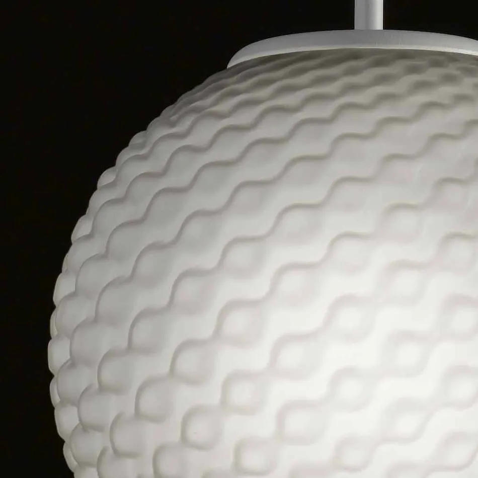 Selene Domino handmade blown glass chandelier Ø27 H 27 / 140cm Viadurini