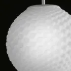 Selene Domino handmade blown glass chandelier Ø27 H 27 / 140cm Viadurini