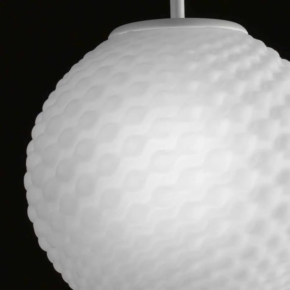 Selene Domino handmade blown glass chandelier Ø27 H 27 / 140cm Viadurini