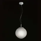 Selene Domino handmade blown glass chandelier Ø27 H 27 / 140cm Viadurini