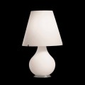 Selene Forever table lamp Ø34 H 55cm made of white blown glass