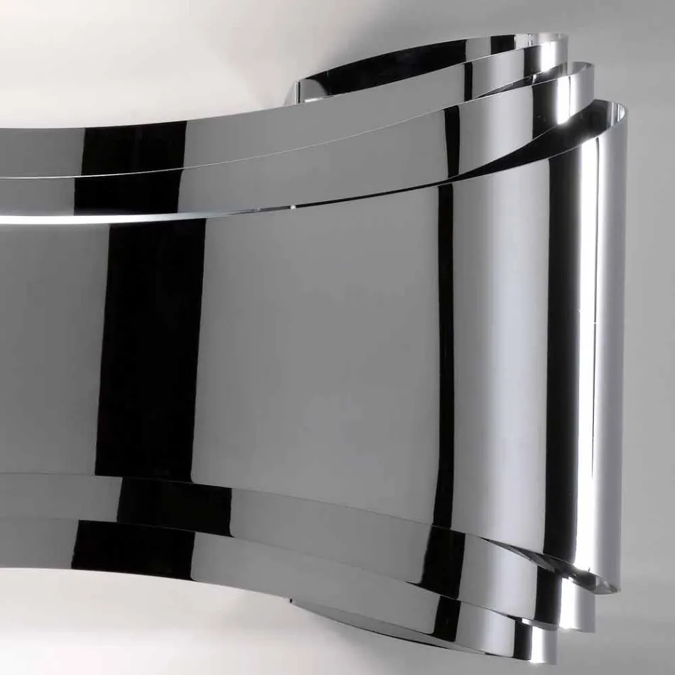 Selene Ionica wall lamp made in Italy, 30x10 H16cm, glass and steel Viadurini