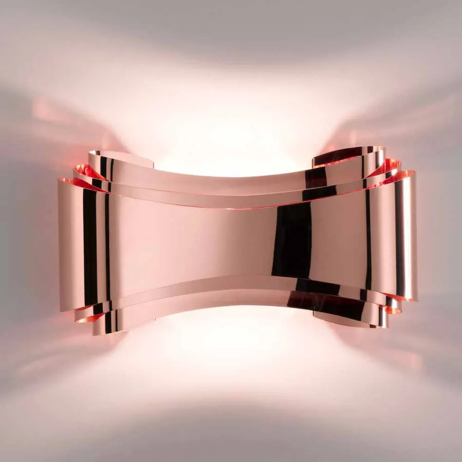 Selene Ionica wall lamp made in Italy, 30x10 H16cm, glass and steel Viadurini