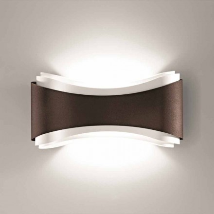 Selene Ionica wall lamp made in Italy, 40x12H20cm, steel and glass Viadurini