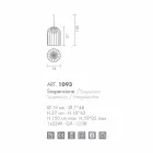 Selene Kluvì blown glass pendant lamp Ø19 H 27 / 150cm Viadurini