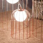 Selene Kluvì blown glass and metal lamp Ø19 H 27cm Viadurini