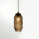 Selene Origami blown glass pendant lamp Ø16 H 30 / 140cm Viadurini