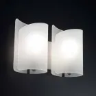 Selene Papiro frosted crystal applique 34x14 H25cm made in Italy Viadurini