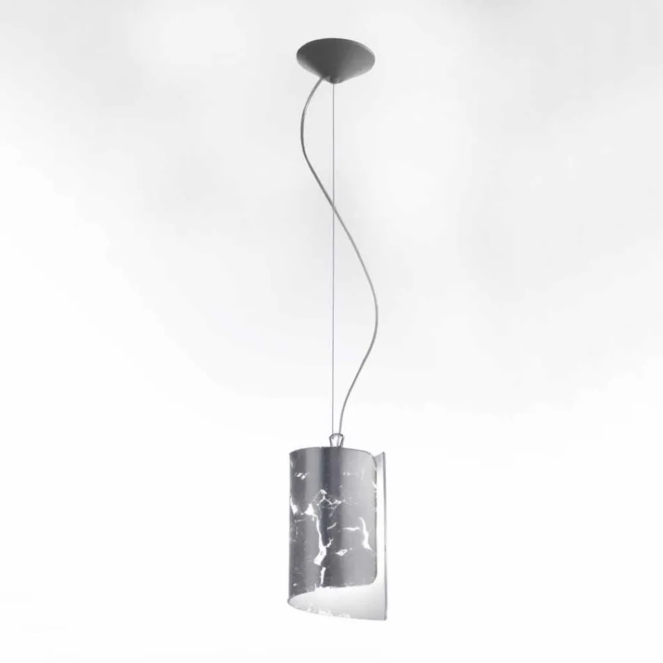 Selene Papiro modern pendant lamp in crystal Ø15 H 125cm Viadurini