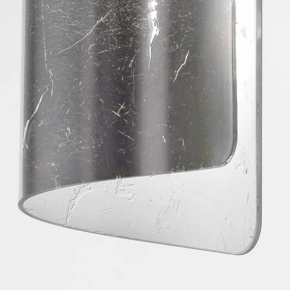 Selene Papiro ceiling lamp in crystal Ø15 H30cm, made in Italy Viadurini