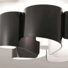 Selene Papiro ceiling lamp in modern crystal Ø65 H28cm, made in Italy Viadurini