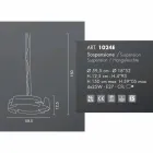 Selene Vultur suspension lamp Ø59,5 H 12,5 / 150 cm made in Italy Viadurini