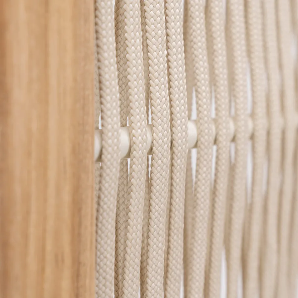 Outdoor divider in Teak, Aluminium and Rope Weaving - Vision Viadurini