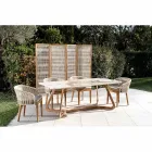 Outdoor divider in Teak, Aluminium and Rope Weaving - Vision Viadurini