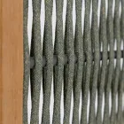 Outdoor divider in Teak, Aluminium and Rope Weaving - Vision Viadurini