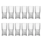 Highball Glasses Service in Eco Crystal Audace Decoration 12 Pieces - Ritmo Viadurini