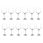 Red or White Eco Crystal Minimal Wine Glass Set 12 Pcs - Etera Viadurini