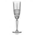 Champagne Flute Goblet Set in Eco Crystal Decor 12 Pcs - Lively