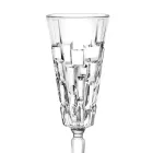 Luxury Eco Decorated Crystal Flute Goblet Set 12 Pieces - Catania Viadurini