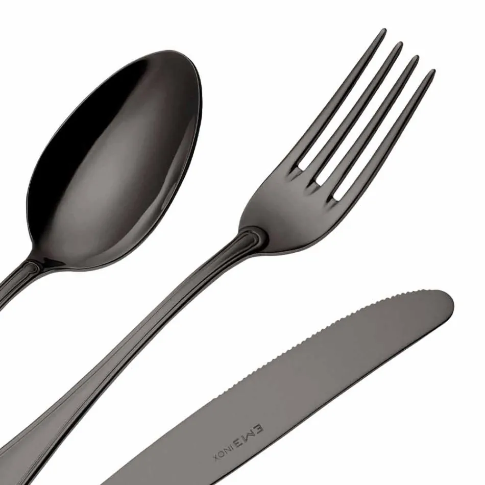 Complete Set of Luxury Design Stainless Steel Cutlery 24 Pieces - Boss Viadurini