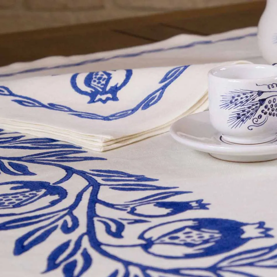 Linen Breakfast Service with Hand Crafted Single Piece - Brands Viadurini