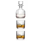Liqueur Set in Ecological Crystal Stackable 3 Pieces - Spicco Viadurini