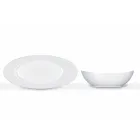Modern White Porcelain Oval Design Serving Set 2 Pieces - Telescope Viadurini