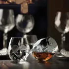 Decorated Ecological Crystal Glasses Service 12 Pieces - Bromeo Viadurini
