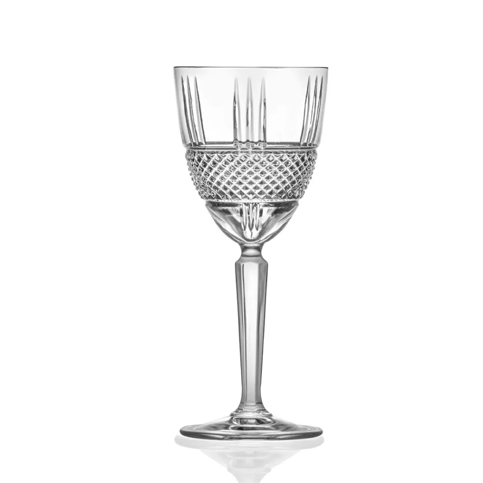 Ecological Crystal Wine or Water Goblet Service 12 Pcs - Lively Viadurini