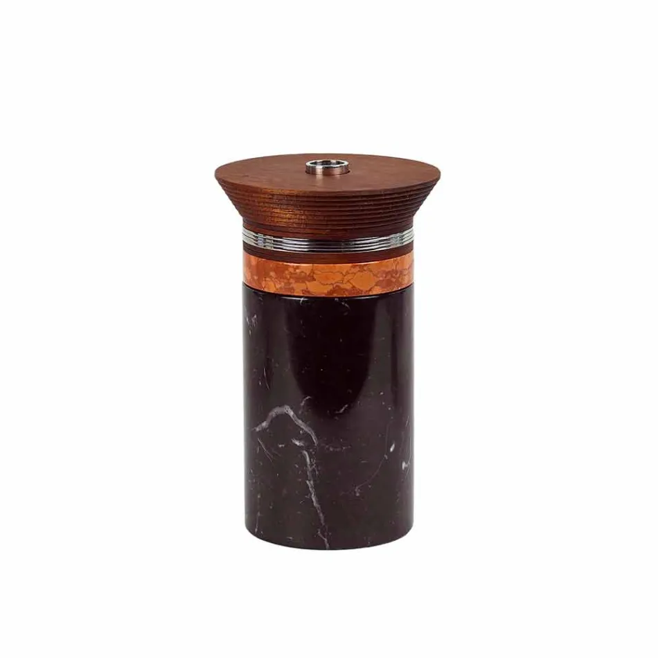 Cocktail Service Aperitif Accessories in Marble, Wood, Steel - Norman Viadurini