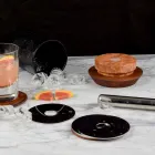 Cocktail Service Aperitif Accessories in Marble, Wood, Steel - Norman Viadurini