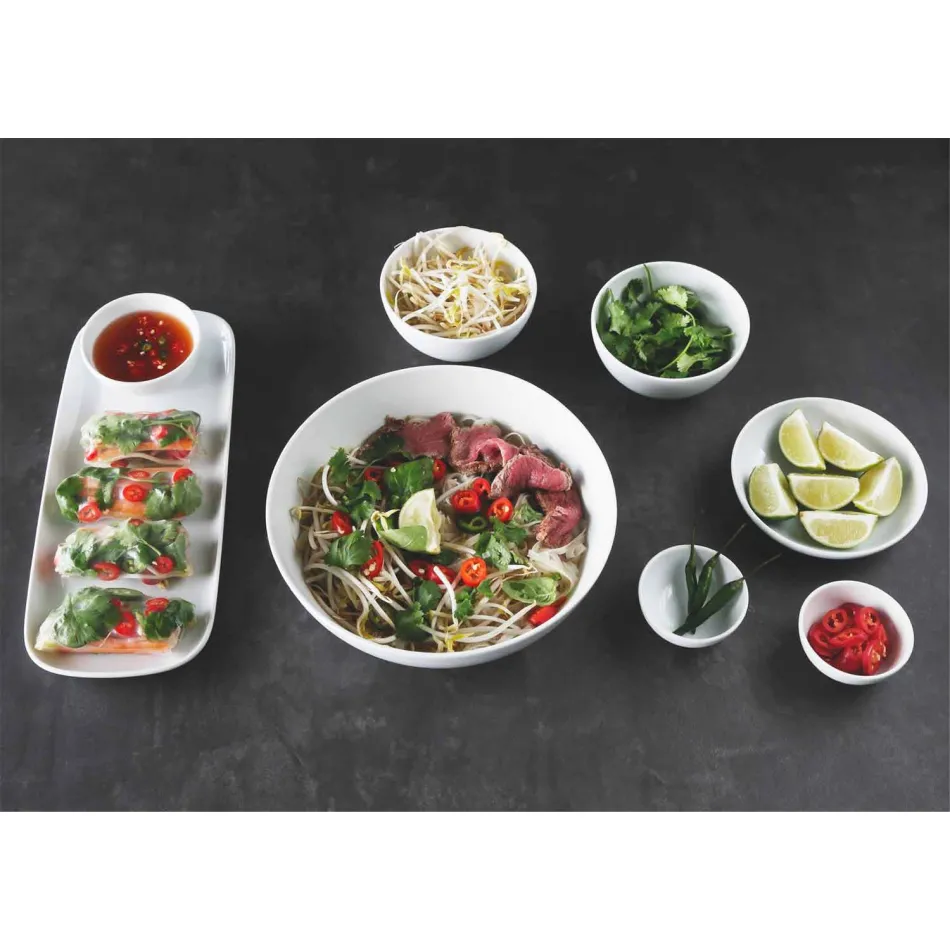 Modern Design Porcelain Aperitif Plates Set 8 Pieces - Galatino Viadurini