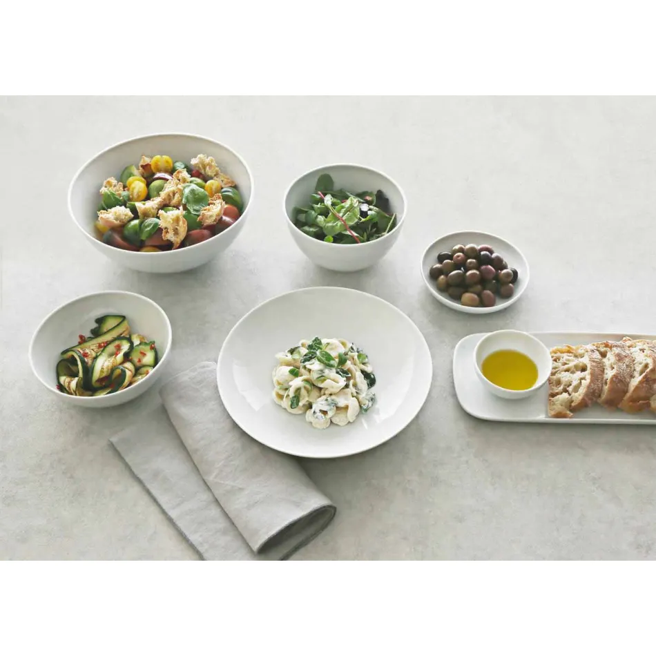 Modern Design Porcelain Aperitif Plates Set 8 Pieces - Galatino Viadurini