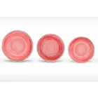 18 Piece Porcelain Colored and Modern Dinner Plate Service - Rurolo Viadurini