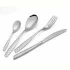 Polished Stainless Steel Cutlery Set with Design Decoration 24 Pieces - Ghiotto Viadurini